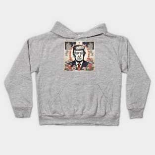 Donald Trump in Asian Style Kids Hoodie